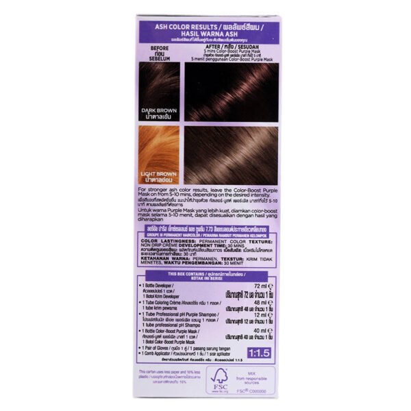 เอ็กซ์เซลเลนซ์ครีมเปลี่ยนสีผมแอชซูพรีมสีบลอนด์ประกายเขียวเหลือบทอง 7.73 - Image 4