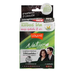 โลแลนแชมพูปิดผมขาวเนเจอร์โค้ดคัลเลอร์สีน้ำตาลประกายเขียวหม่นเบอร์N9